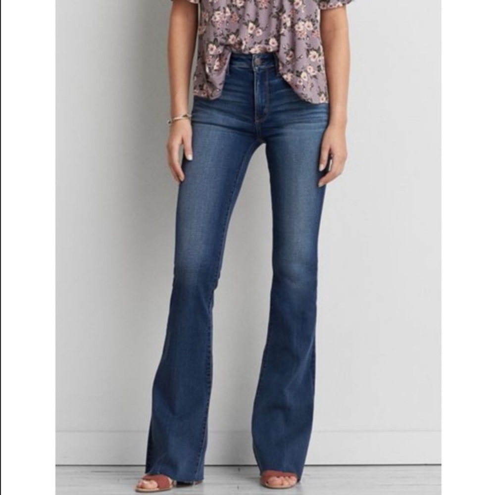 American Eagle Hi Rise Slim Flare Jeans